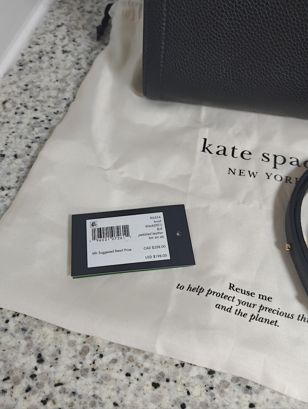 Kate spade pebbled leather crossbody bag (Black) - Picture 4 of 12